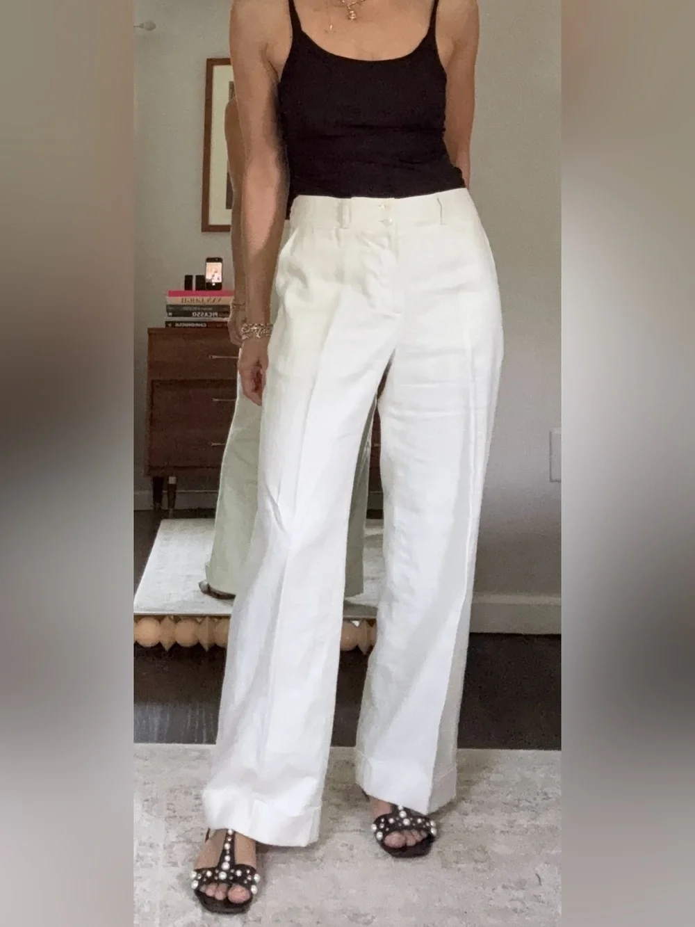 Lauren Ralph Lauren White Linen Trousers